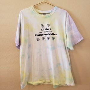 Handmade BLM Tie-Dye T-shirt Unisex 2XL